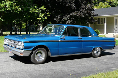 NAACC Nova Scotia Director Conrad LeLièvres 1963 Mercury Meteor sports a number of performance modifications under its stock body, including a 351 Windsor engine and 5-speed transmission. He says this rare vehicle was only sold in Canada and not offered to the U.S. for the 1963 model year.