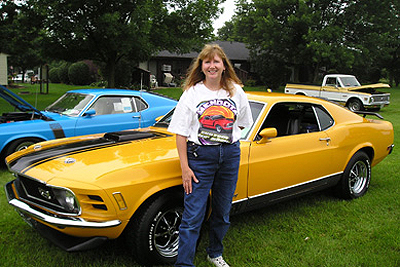 This 1970 Ford Mustang Mach I is a prized member of the Ricker family.  It is equipped with 351-C power-plant, air conditioning and a myriad of other factory options.  Car enthusiasts may recognize this particular Mustang as it has appeared in the SANs Protect Your Passion campaign.  